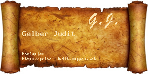 Gelber Judit névjegykártya